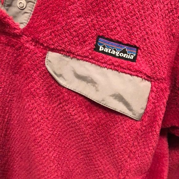 Patagonia Hooded pullover Fleece Pink medium hoody - Picture 2 of 3